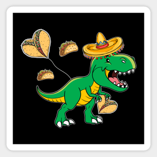 Cinco De Mayo Taco Dinosaur Magnet